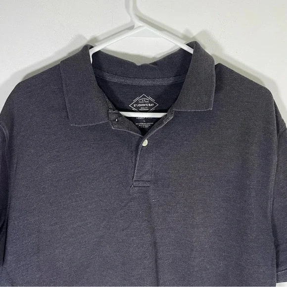 Saint John’s Bay Legacy Dark Grey Casual Polo Shirt Size Large - Picture 3 of 5